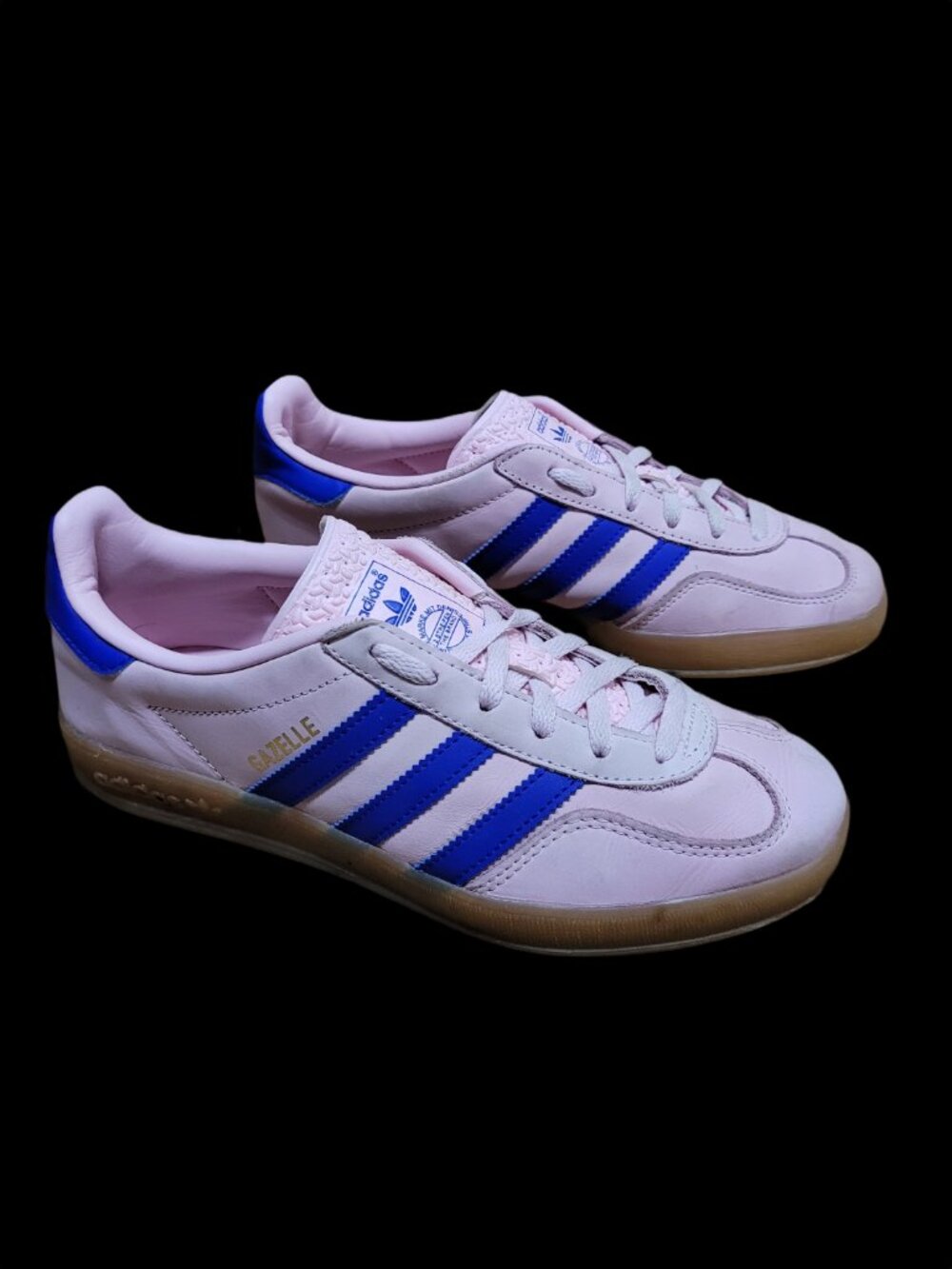Adidas Originals Gazelle Indoor Clear Pink Lucid Blue JI1371 Women's Size 7.5